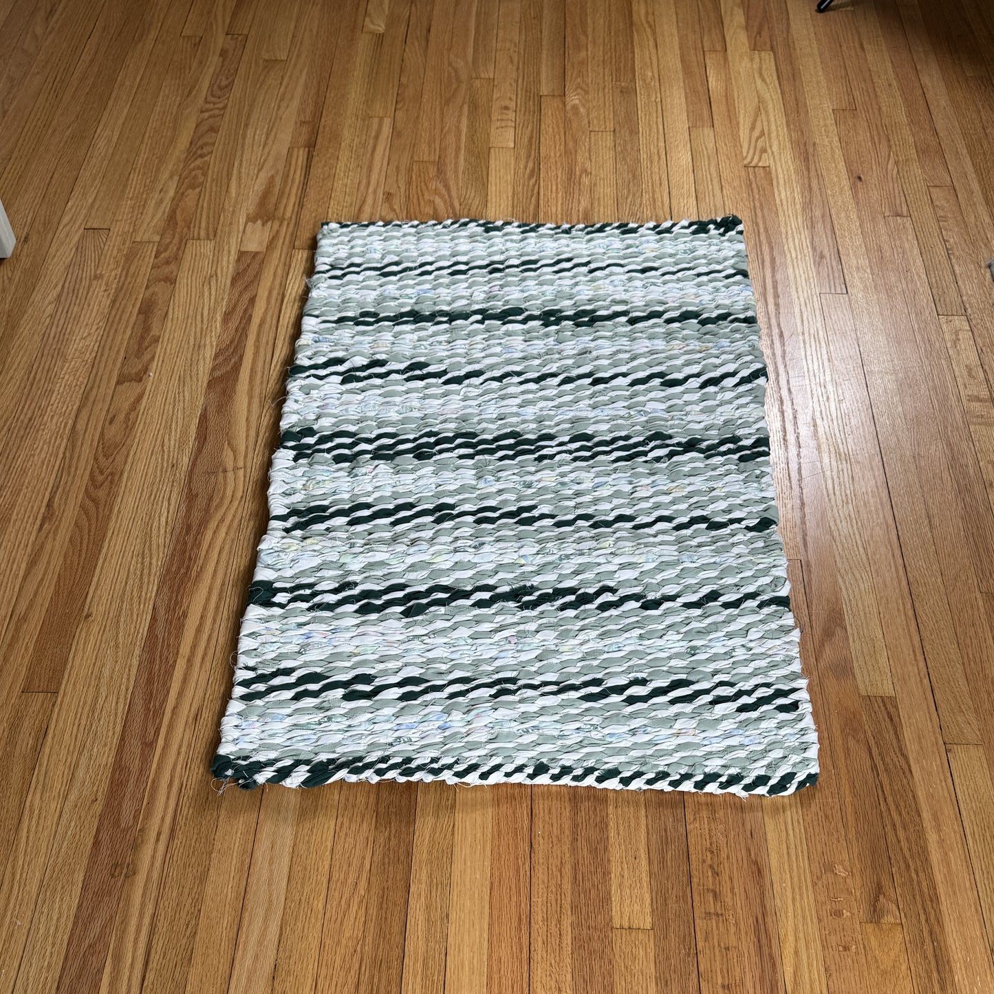 Rug | Skid Proof | Forest and Sage Green Stripes