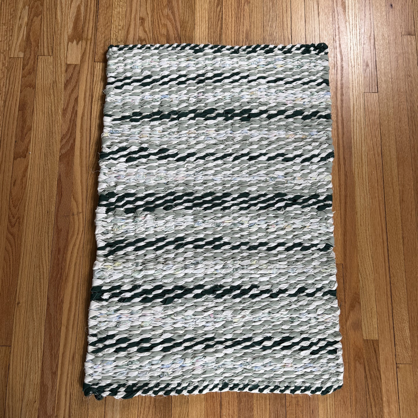 Rug | Skid Proof | Forest and Sage Green Stripes