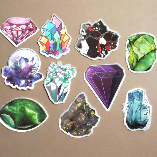 Crystals Theme | Stickers | Pack of 10