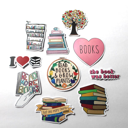 Books/Reading Stickers – Pack of 10