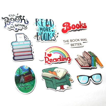 Books/Reading Stickers – Pack of 10