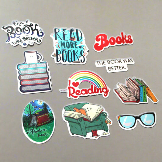 Books/Reading Theme | Stickers | Pack of 10