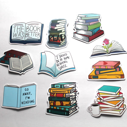 Books/Reading Stickers – Pack of 10