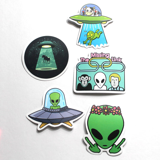 Alien Stickers – Pack of 5