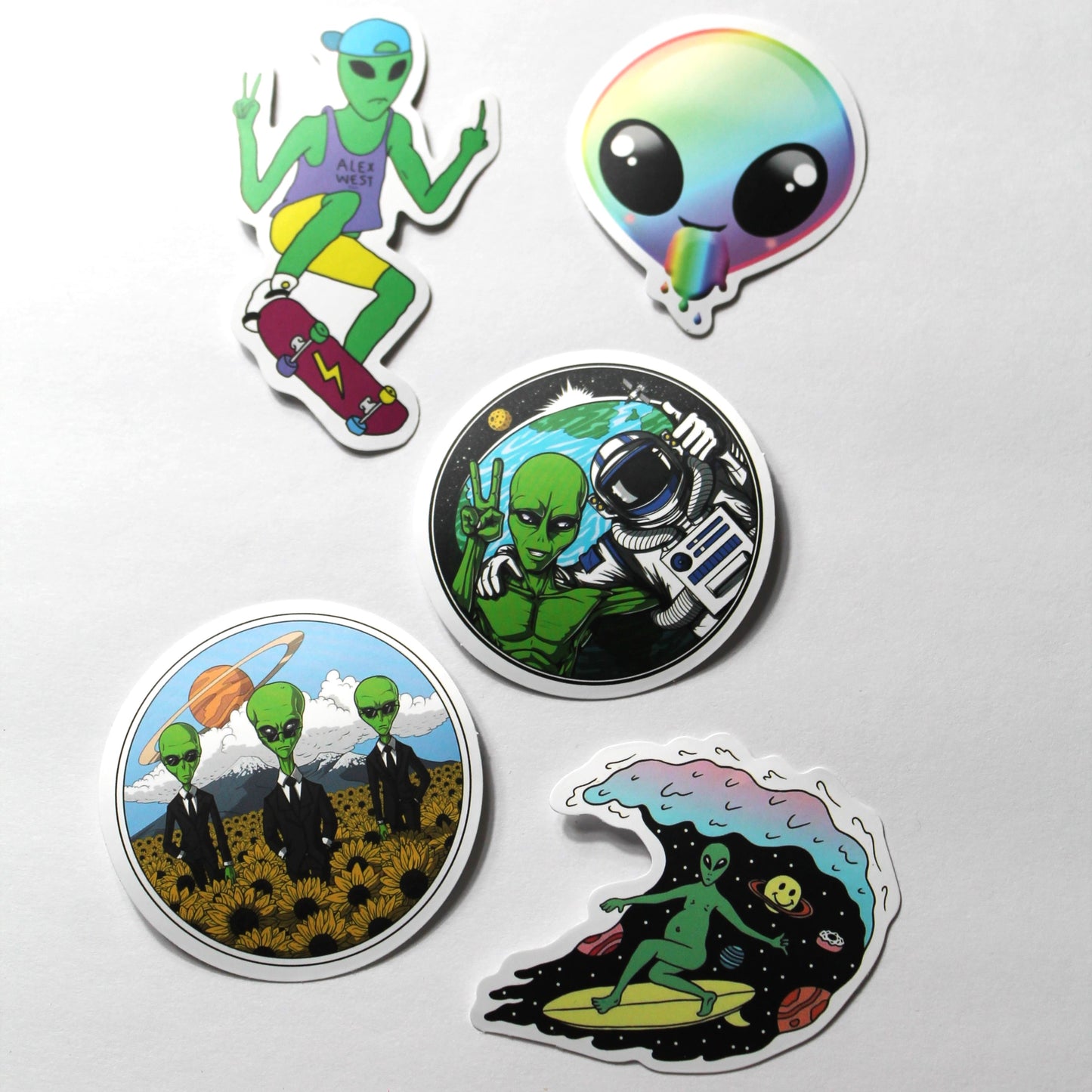 Alien Stickers – Pack of 5