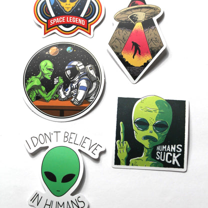 Alien Stickers – Pack of 5