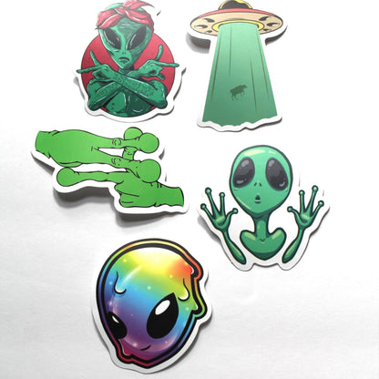 Alien Stickers – Pack of 5