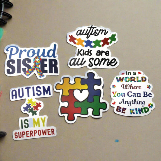 Autism Theme | Stickers | Pack of 5