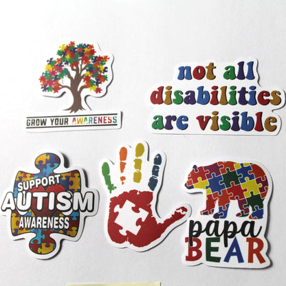 Autism Stickers – Pack of 5