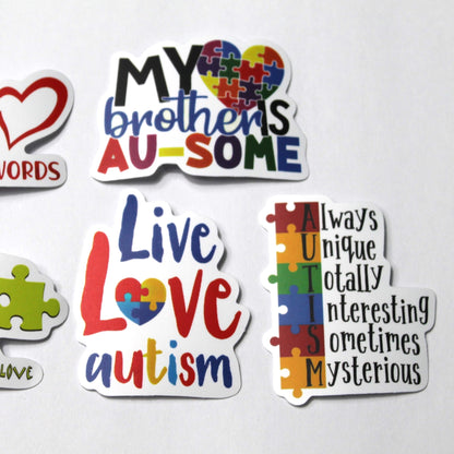 Autism Stickers – Pack of 5