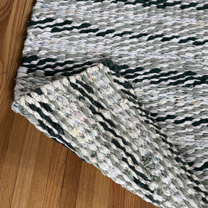 Rug | Skid Proof | Forest and Sage Green Stripes