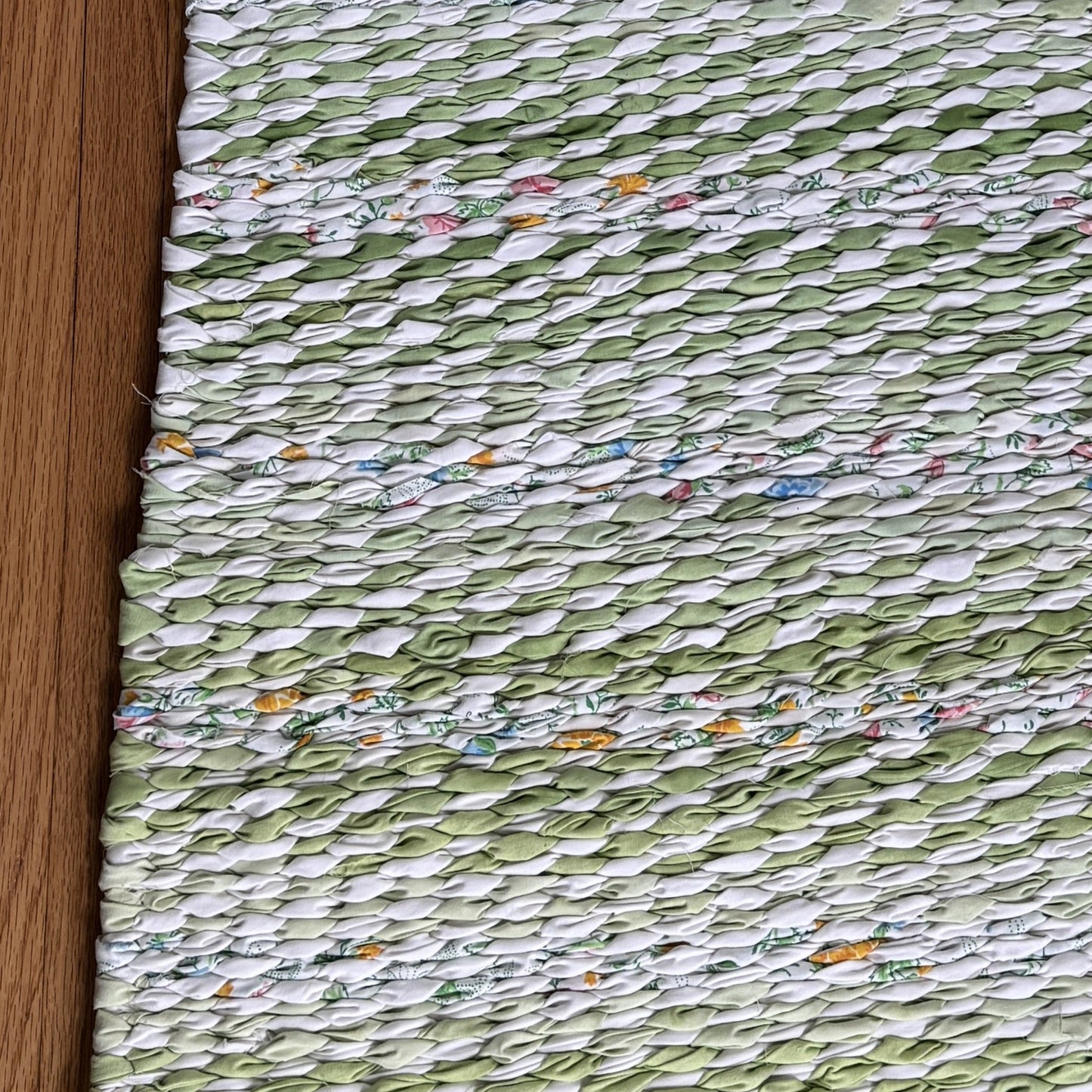 Rug | Skid Proof| Greens in Multi Stripe Pattern