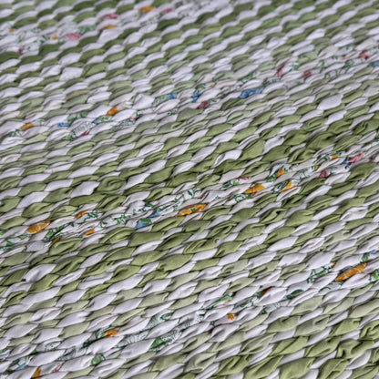 Rug | Skid Proof| Greens in Multi Stripe Pattern