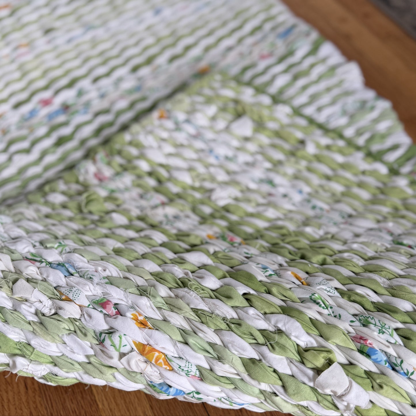 Rug | Skid Proof| Greens in Multi Stripe Pattern