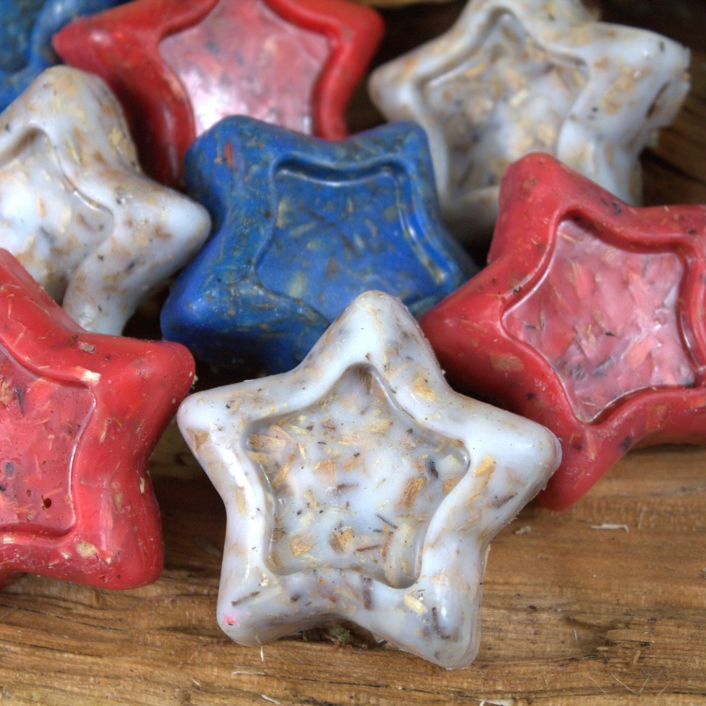 Fire Starter Patriotic Stars (Soy & Beeswax Blend) - Red/White/Blue