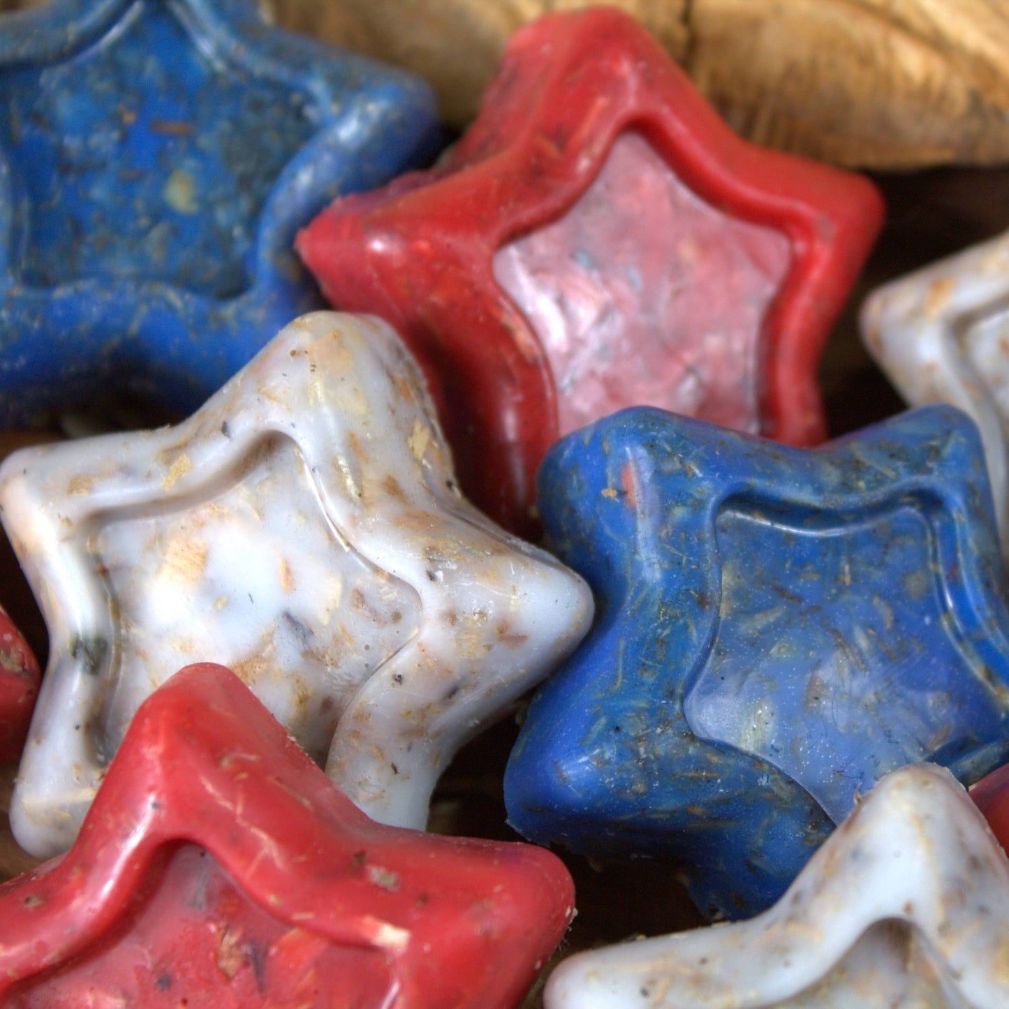 Fire Starter Patriotic Stars (Soy & Beeswax Blend) - Red/White/Blue