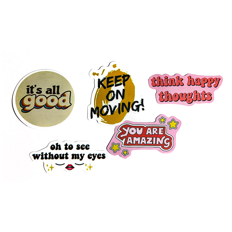 Sayings - Button Stickers – Pack of 5