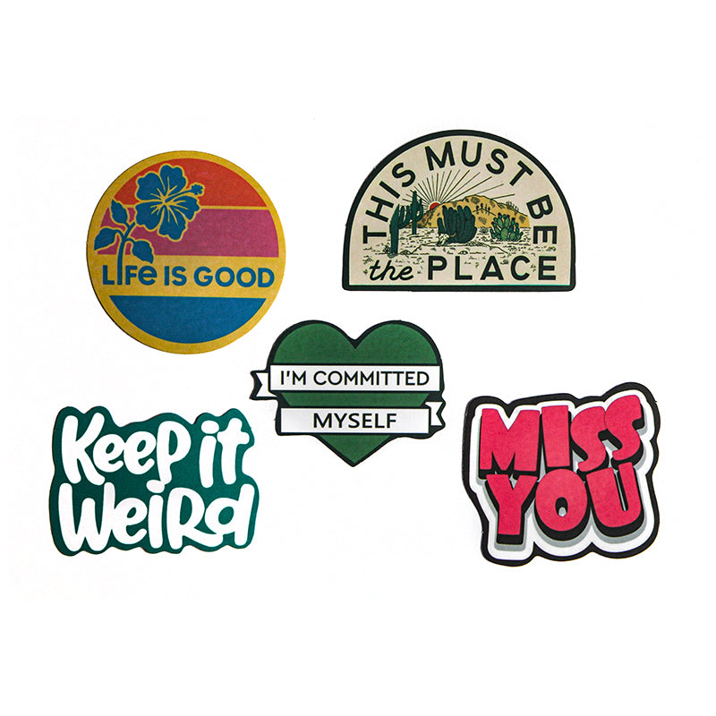 Sayings - Button Stickers – Pack of 5