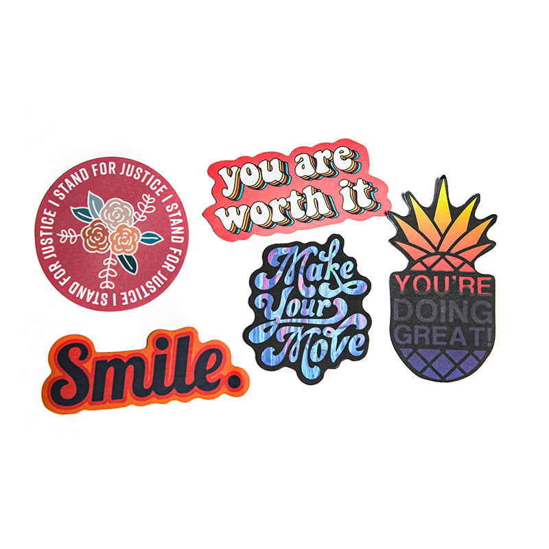 Sayings - Button Stickers – Pack of 5