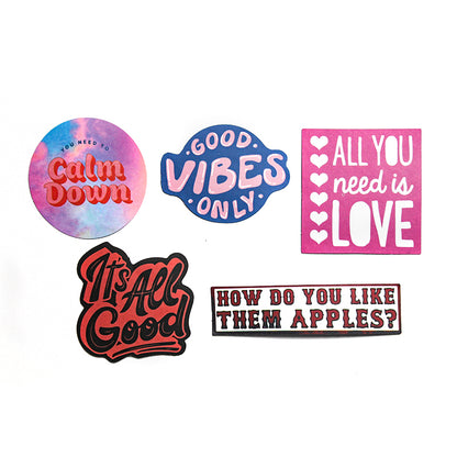 Sayings | Button Stickers | Pack of 5