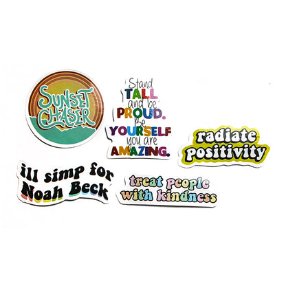 Sayings | Button Stickers | Pack of 5