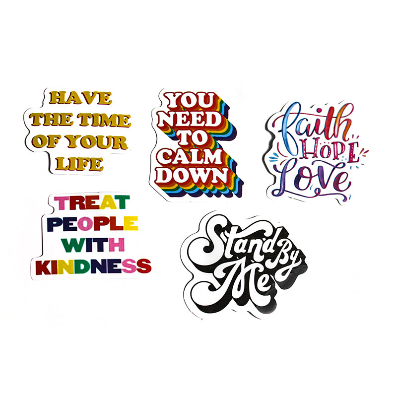 Sayings - Button Stickers – Pack of 5